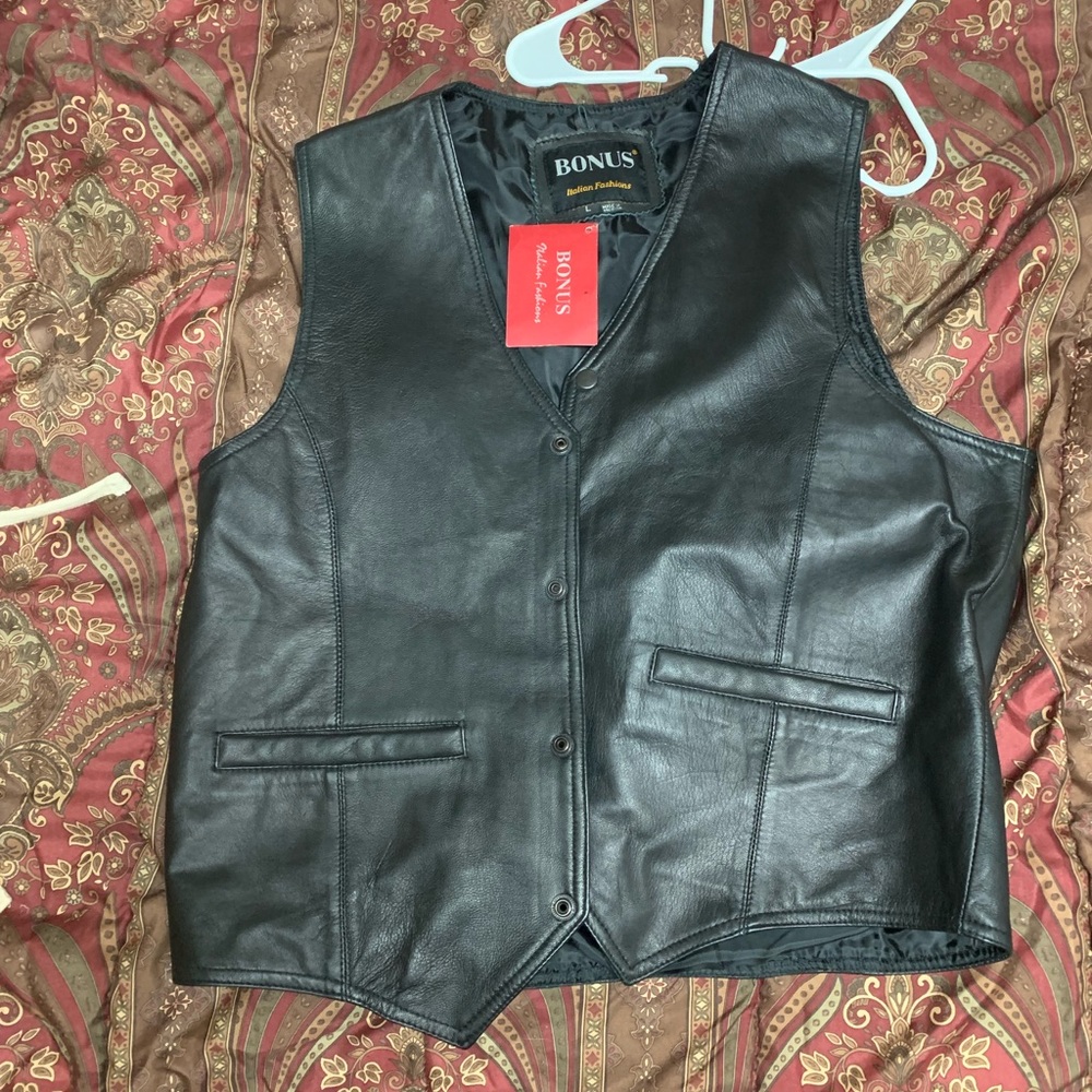 Bonus Italian fashion Leather Vest